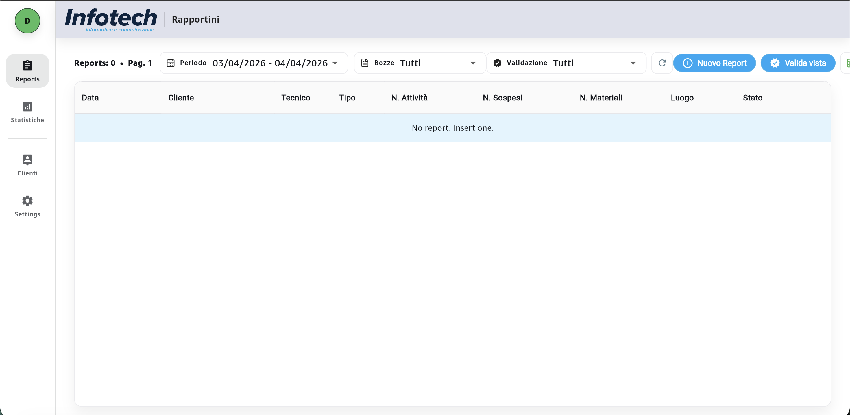 Anteprima progetto: Gestionale del personale aziendale / rapportini